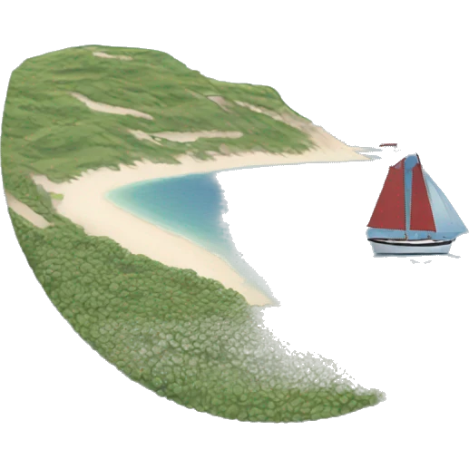 Outline of Nantucket Island, Massachusetts  emoji
