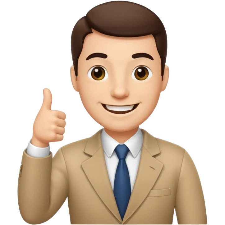 boss on a phone call, giving a thumbs up emoji