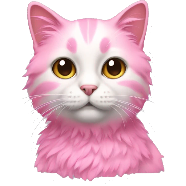 cat with pink fur emoji