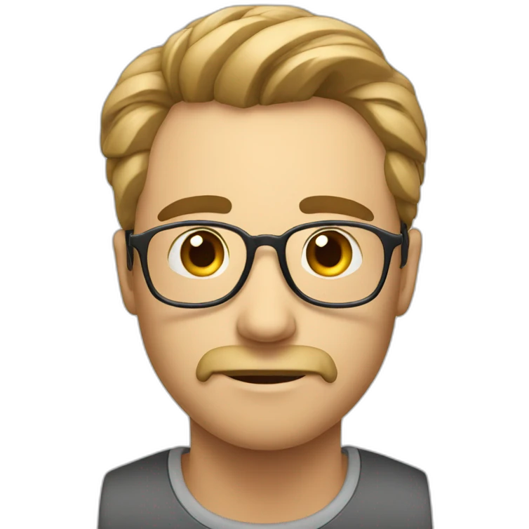 studying man face emoji