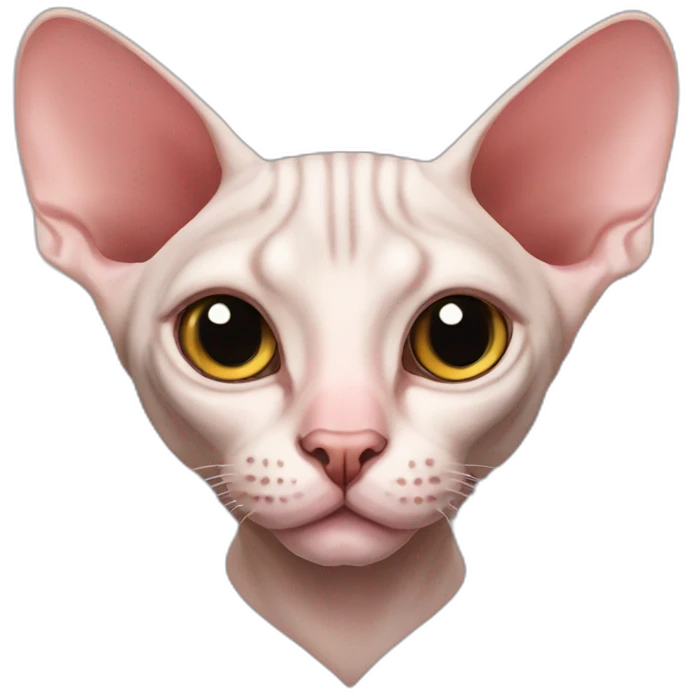 sphynx cat in a heart emoji