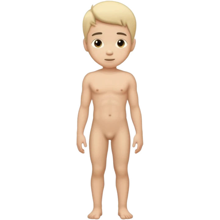 Fully body nude boy with big penis emoji
