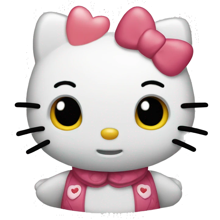 Hello kitty in love emoji