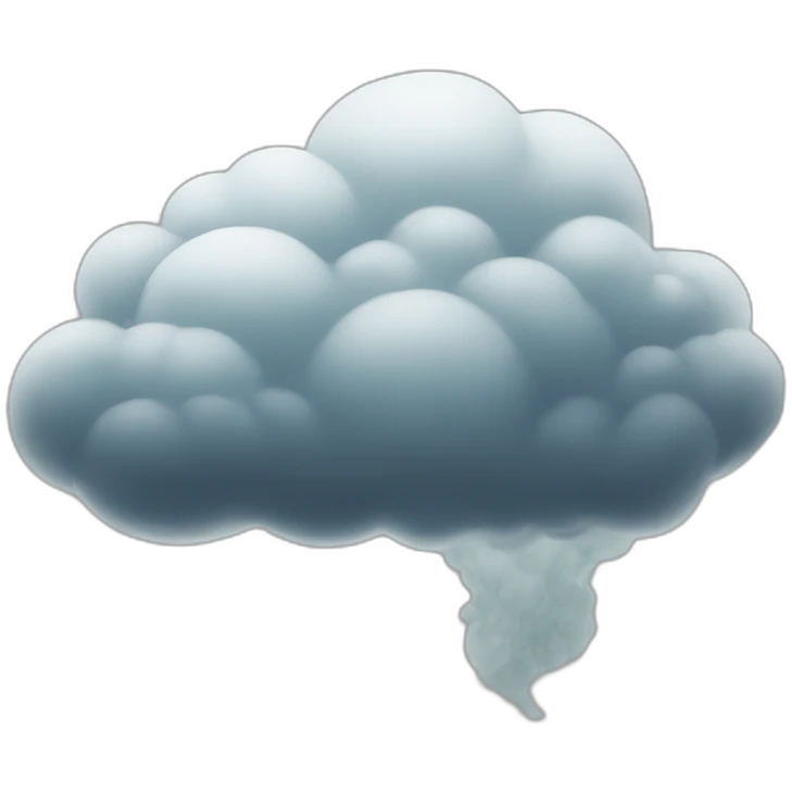 a scary cloud emoji