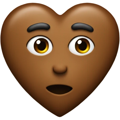Maron heart with a “A” in the middle  emoji