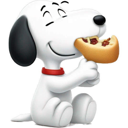 snoopy eating  emoji