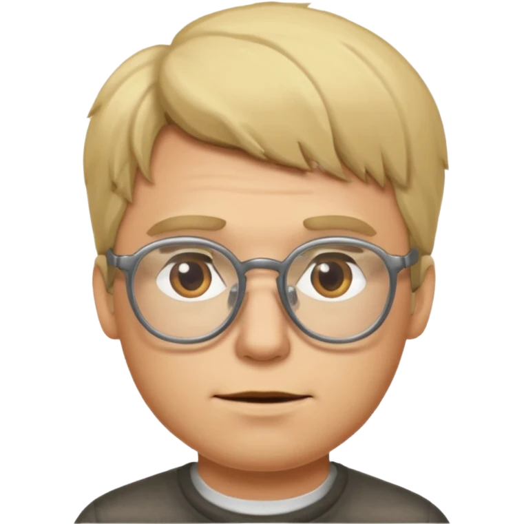 Dirty Blonde guy with glasses  baddie emoji