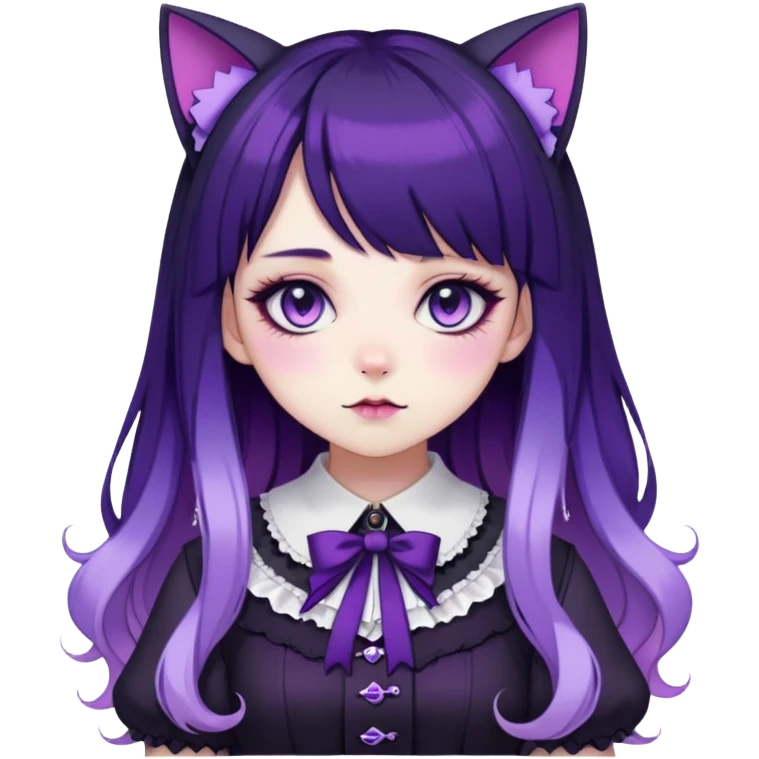 Gorgeous Edgy Kawaii Lolita Gradient Beautiful Anime Emo CatLady emoji