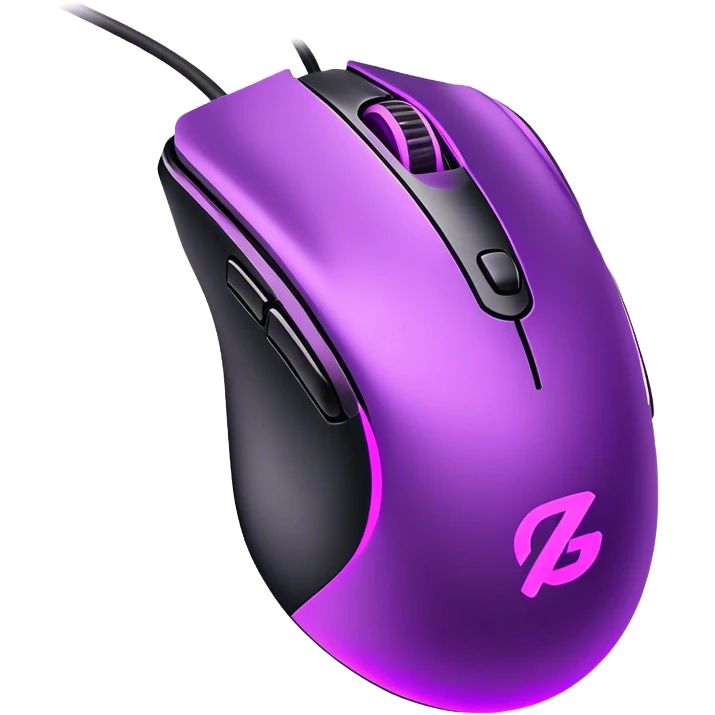 neon Purple gaming mouse emoji