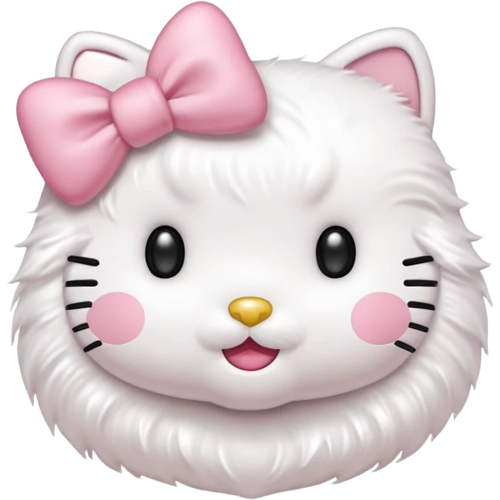 Hello kitty qui fait un bisous emoji