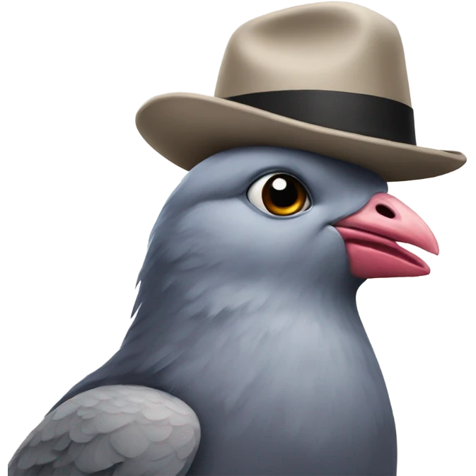 bird with a pigeon hat emoji