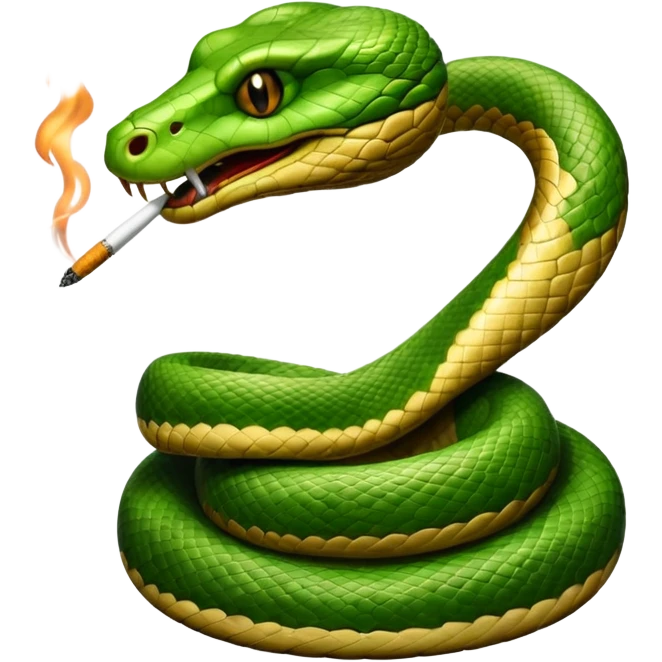 Snake smoking a cigarette  emoji