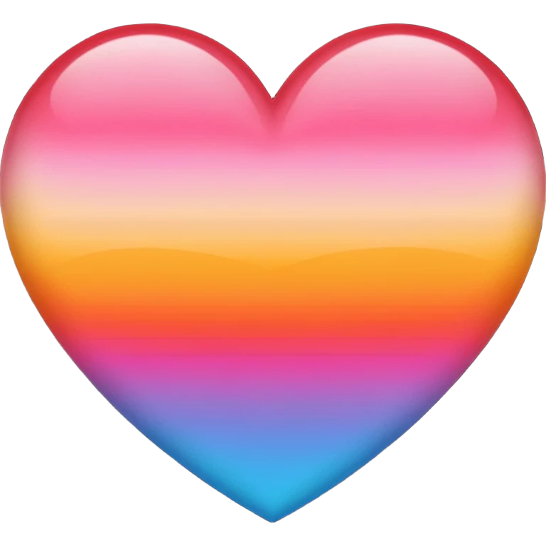 Ombré red orange yellow pink blue  heart 2016 vibes emoji