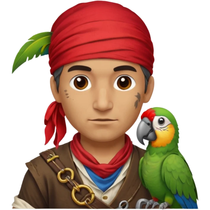 pirate and parrot emoji