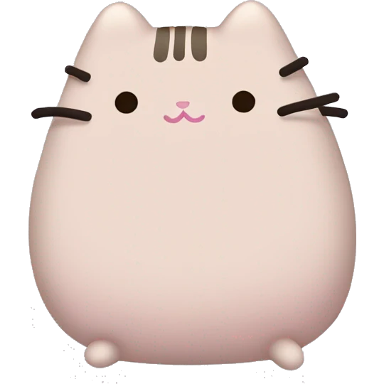 pusheen light pink heart emoji