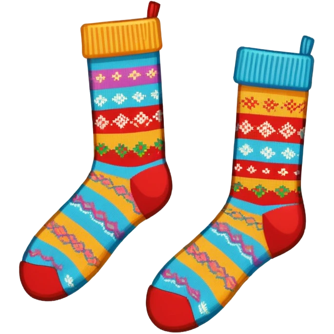 A 8-bit pixel art emoji of a pair of socks emoji