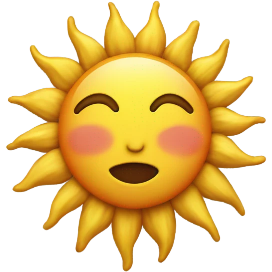 Heart sun emoji