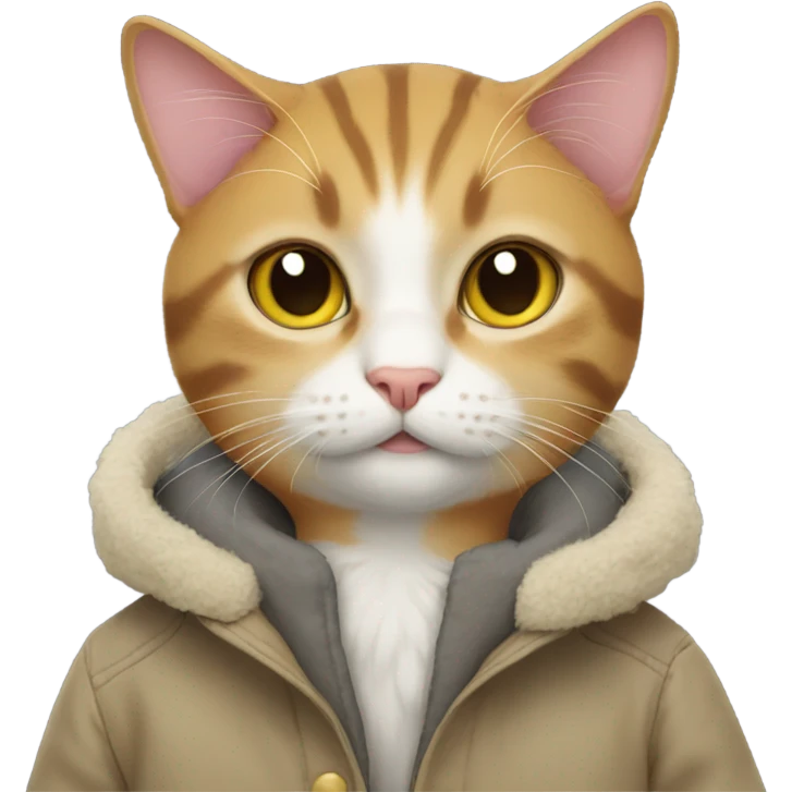 Cat with a coat on emoji