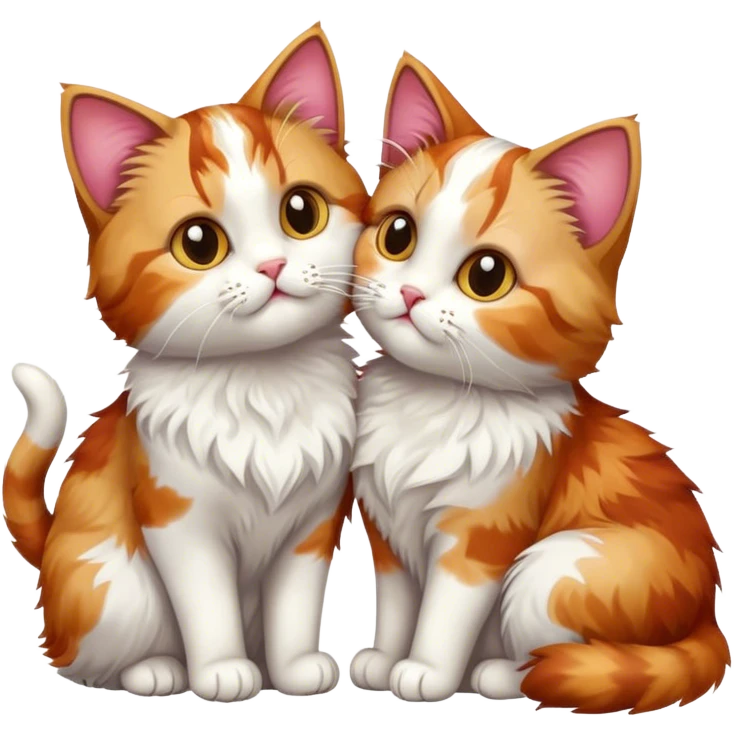 Two cats kissing emoji