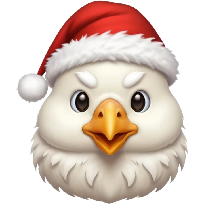 White christmas chicken emoji