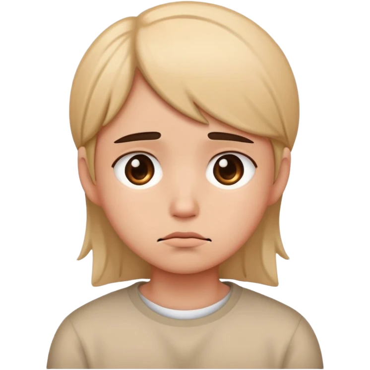 Cute sad emoji