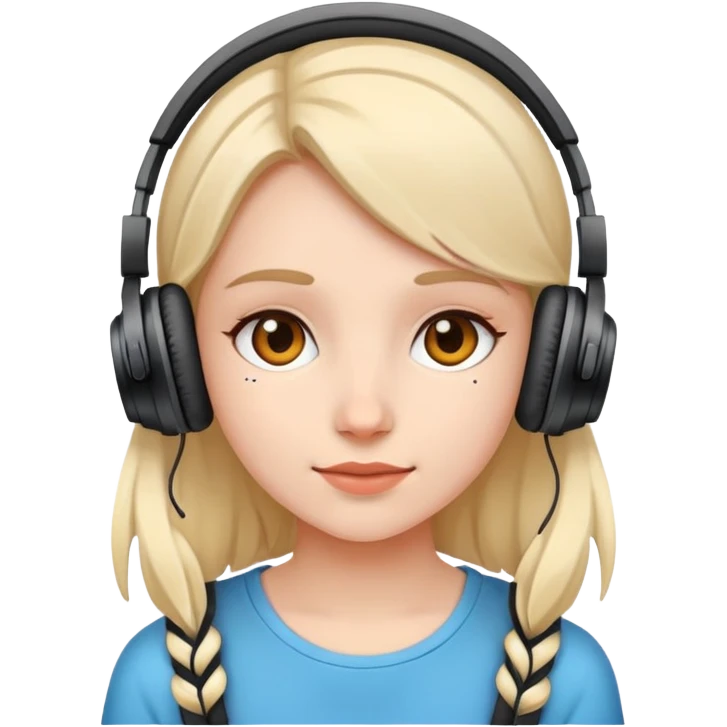 Girl with headphones  emoji