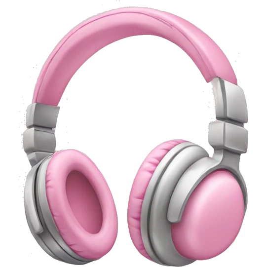 light pink headphones emoji