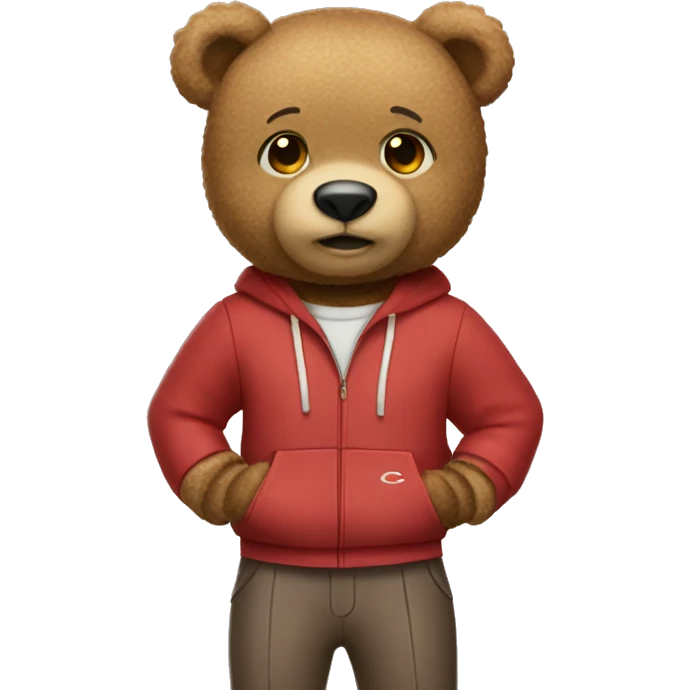 teddy bear with coach outfit  emoji