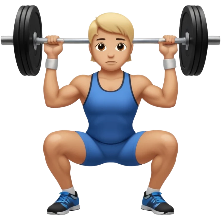 squat with barbell emoji