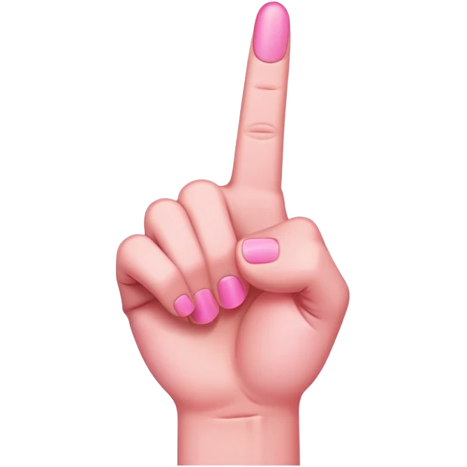 pink middle finger emoji