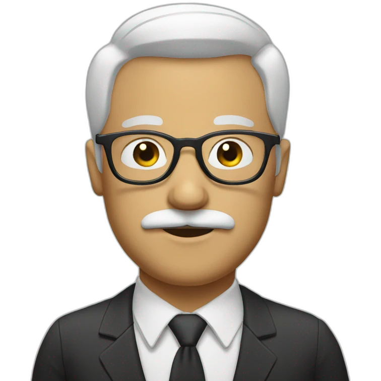 man white glases moustache emoji