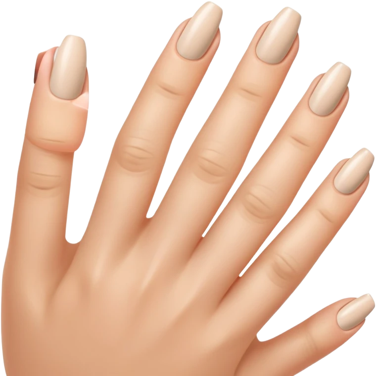 Close up of realistic fingernails emoji
