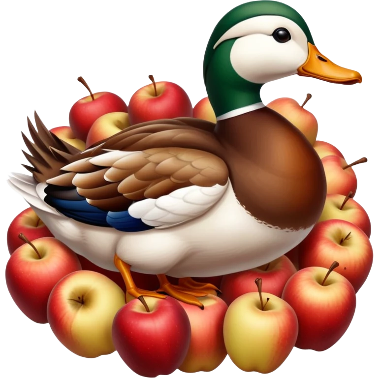 Утка в яблоках emoji