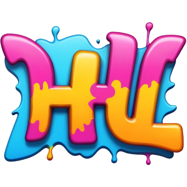 Graffiti the word Hi emoji