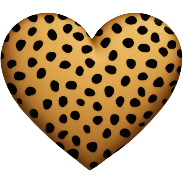Leopard print heart emoji