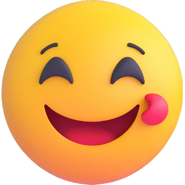 colorful 3D circular emoji with the word 'random' in the center in a modern font emoji