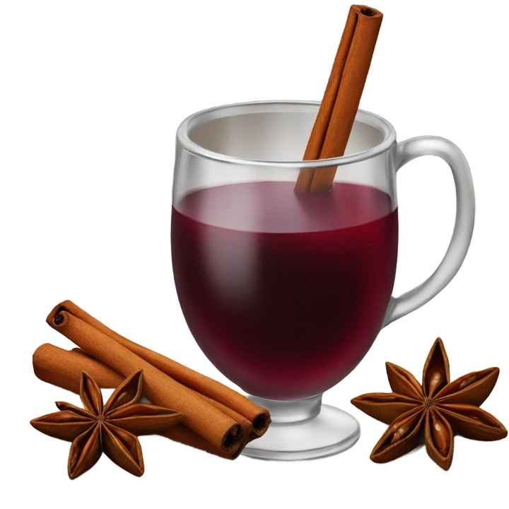 Mulled wine with star anise emoji