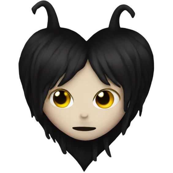 Goth heart emoji