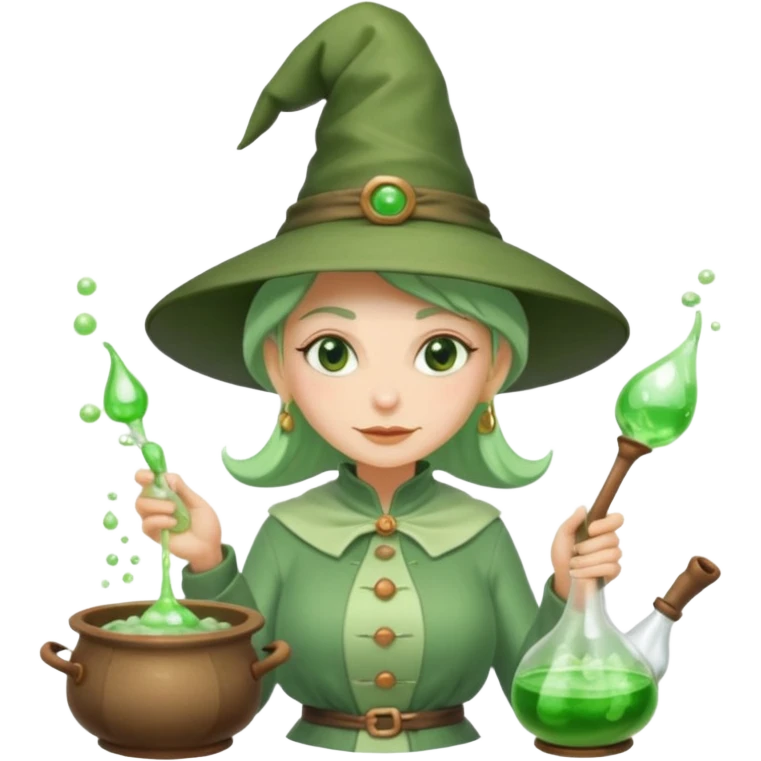 green witch cooking potion emoji