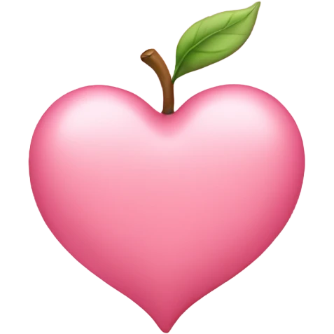 Light pink heart apple emoji emoji