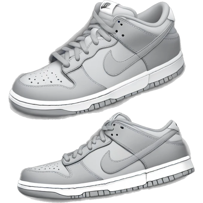 Light Grey low top Nike dunks  emoji