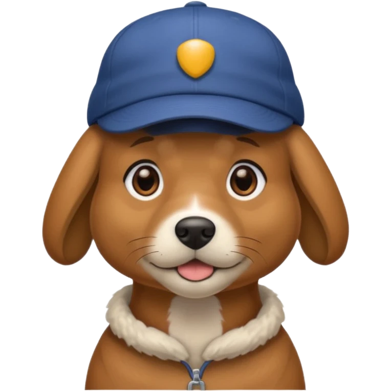 Perro con gorra emoji