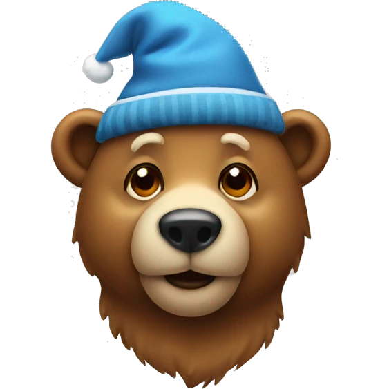 Christmas bear in a hat emoji