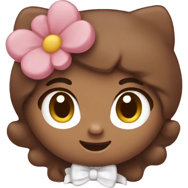 Brown hello kitty  emoji