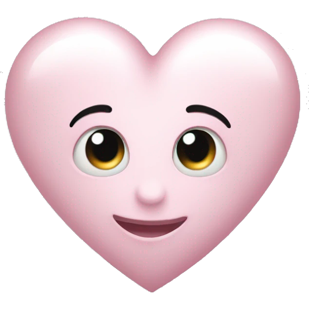 pearl light pink heart emoji