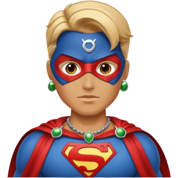 super hero with necklace emoji