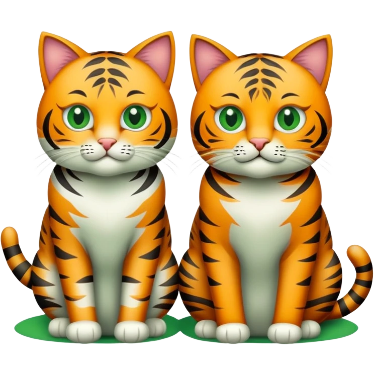 Deux chats qui se font un câlin  emoji