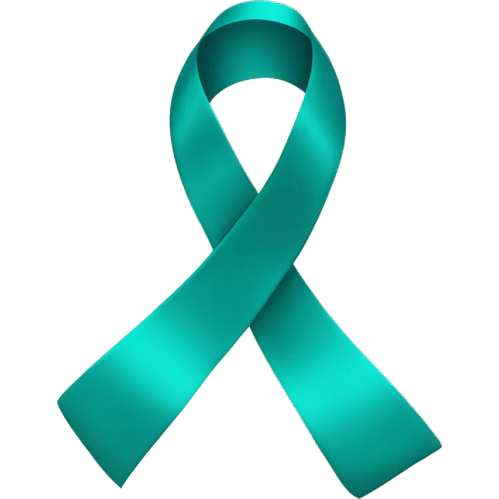 teal ribbon emoji
