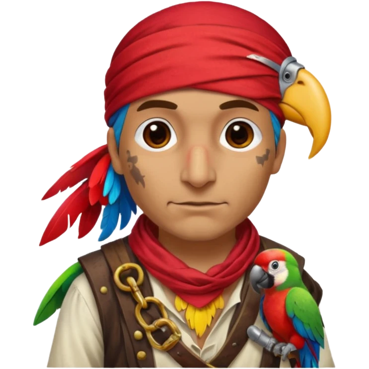 pirate and parrot emoji