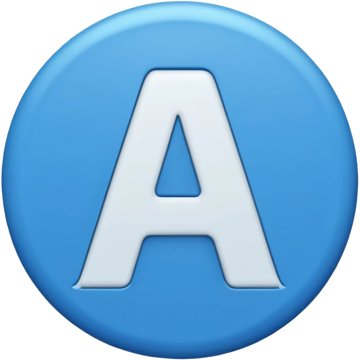 Letter A fun emoji